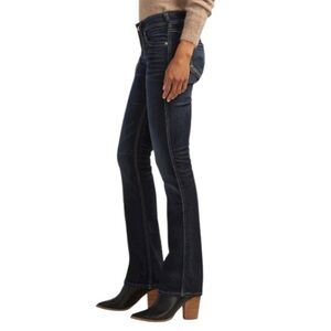 Silver Jeans Co Suki Slim Boot Jeans Blue Dark Wash Stretch Denim Mid Rise 30x33